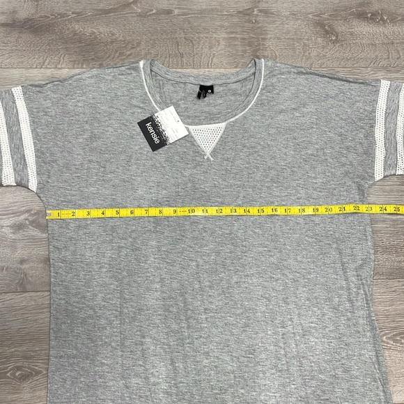 NWT Kensie Sleep Shirt Nightgown Short Sleeve Heather Gray L - Picture 4 of 16